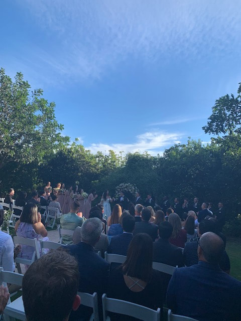 Wedding ceremony at Carmel Mountain Ranch Estate