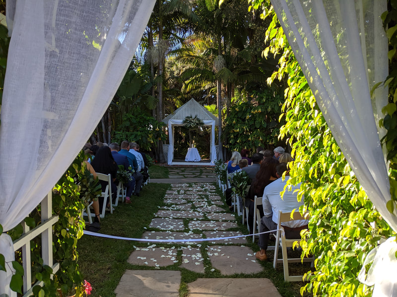 Bahia Hotel private garden wedding
