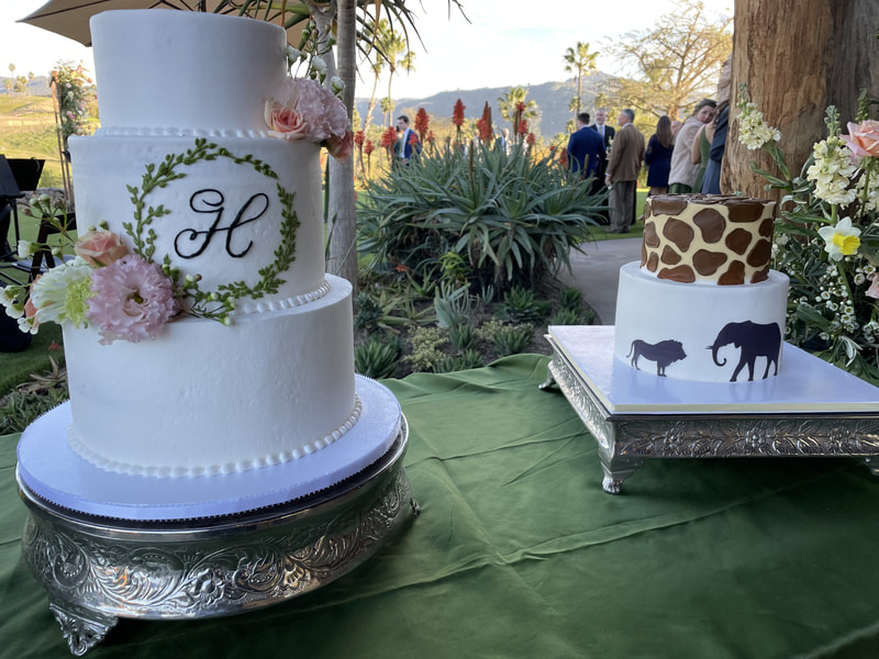 Wedding cakes at the San Diego Zoo Safari Park