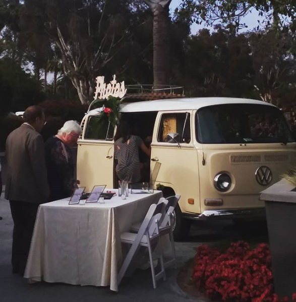 Photobooth VW bus at a wedding at Paradise Point Resort