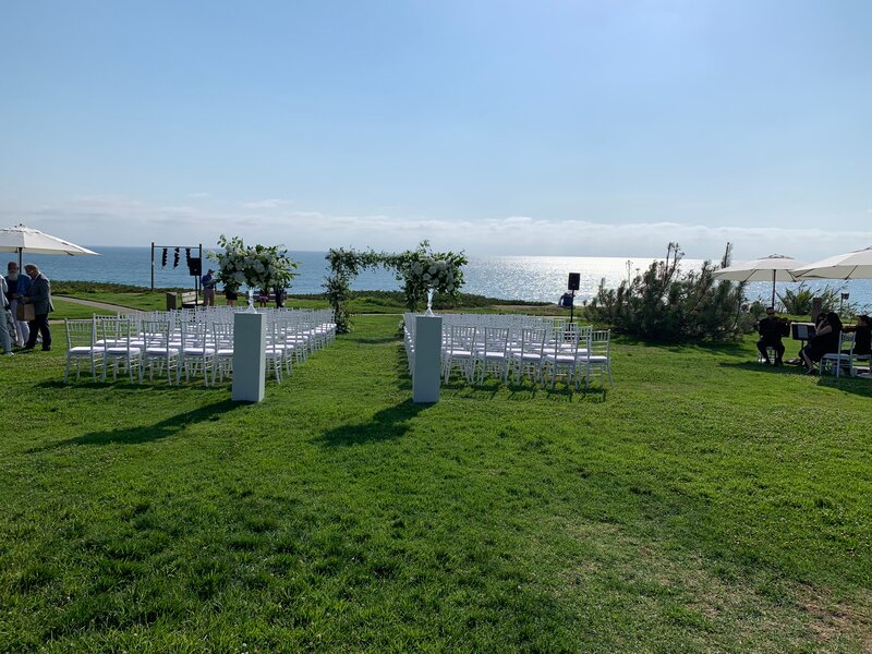 Seagrove Park wedding setup
